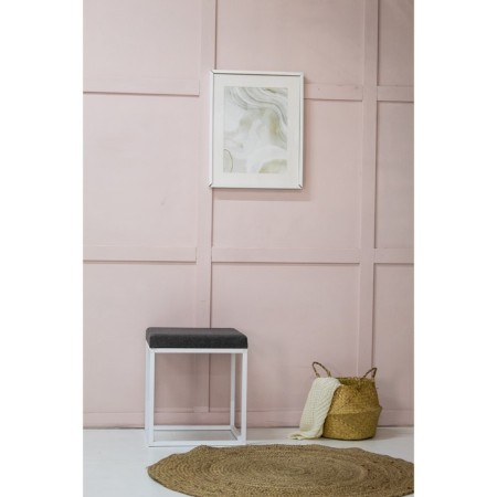 Pouffer, 400x400x450, white muad/Tekna tissue 9-3