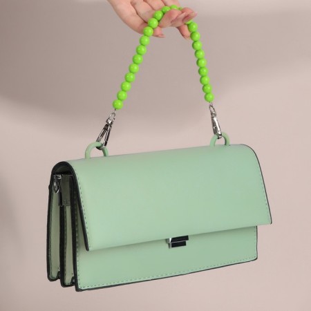 Handle for bag, beads, d = 10 mm, 30 cm, green color-4