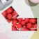 Mini-postcard "Happy Birthday!" Red peonies, 7.5x7.5 cm