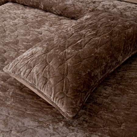 Kit: bedspread 160x220 cm, pillowcase 50x70 cm, cappuccino color-2