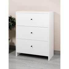 Chest of drawers 3-600, 600x300x776, quad/white