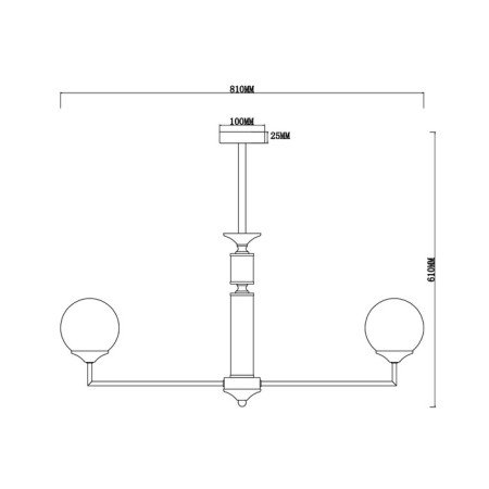 Caustra Freya Fr5185PL-08BS BOLAS, 805x805x610 mm, E27, 8x60W, brass color-3