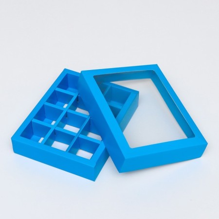 Box for sweets, 12 pcs, blue, 19 x 15 x 3.5 cm-3