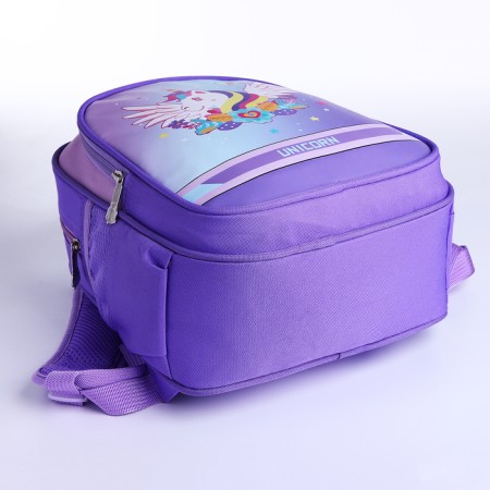 Baby backpack on lightning, 3 outer pockets, purple color-3