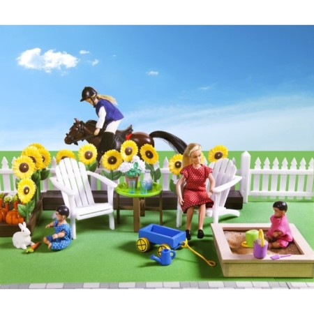Game set of accessories for the puppet house Smoland "Sandbox with toys"-1