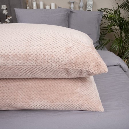 Pillowcases "Jacquard", size 50x50 cm, dusty rose color, 2 pcs-2