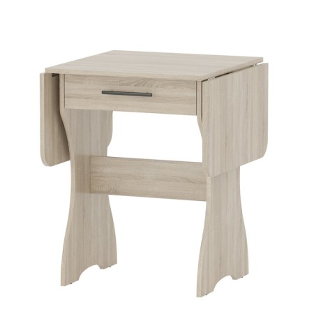 Folding table with a drawer, 600 (1200) × 570 × 750 mm, the color of the sonoma oak-2