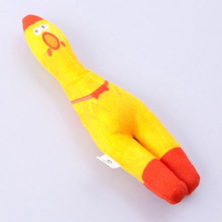 A toy for dogs with a “chicken” squeak from textiles, 21 x 6.8 cm-2