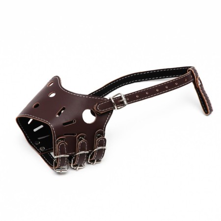 Muzzle of pressed leather adjustable, No. 3, DN 6.8 cm, ohm 21-28 cm, brown-1