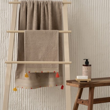 Terry towel Pasionaria "Lolas", 450 gr, size 70x140 cm, cappuccino color