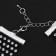Choker "Power" with rhinestones, white color in black, l = 32cm