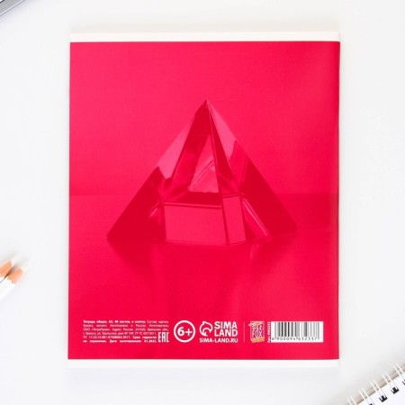 An objective note 48 sheets, A5, objects, with reference materials “September 1: Algebra”, cover coated cardboard 230 gr., Inner block in a cage 80 gr., Whiteness up to 80%, block No. 2.-5