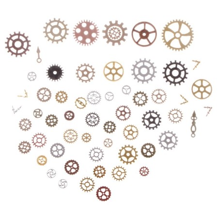Decor for creativity "Antique gears" weight 50 g, size 1 pc. -0.5-3 cm