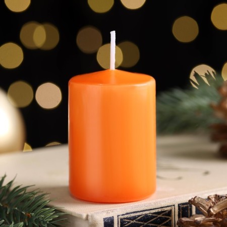 Fragrant New Year's candle "Magic in the New Year", orange, 4 × 6 cm, in the box-1