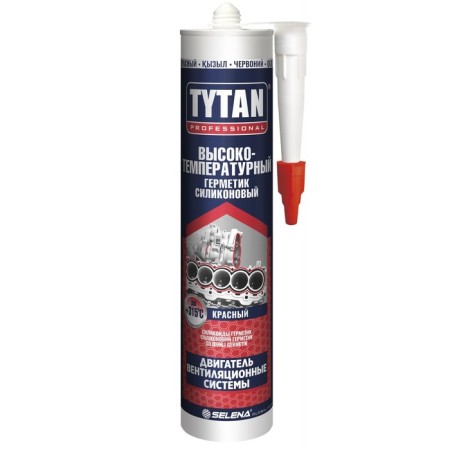 Sealant Tytan Professional 19380, silicone, heat -resistant, up to 315 °., Red, 280 ml