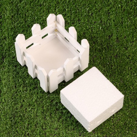 Floristic Kashpo "Edwin" white, 10x10x6cm-2