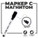 Water -based marker with magnet and sponge, black
