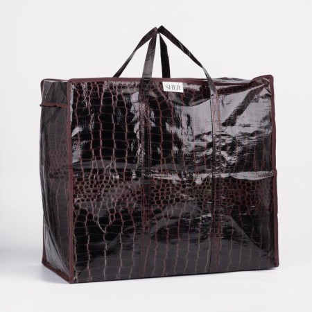 Lightning bag on a zipper, 73 liters, brown color