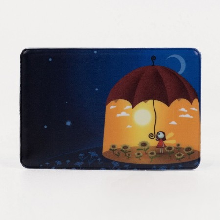 Cover for travel ticket, blue color