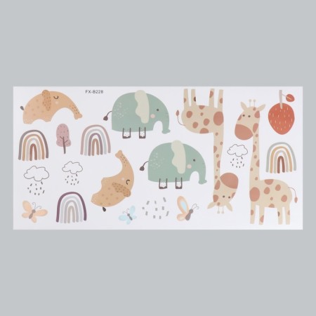 Sticking plastic interior color "Cute animals" 30x60 cm-1