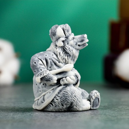 Figure "Bear plays on spoons" 6.3cm-3