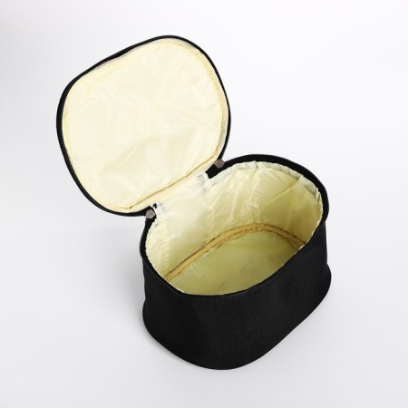 Cosmetic bag with lightning, black color-2