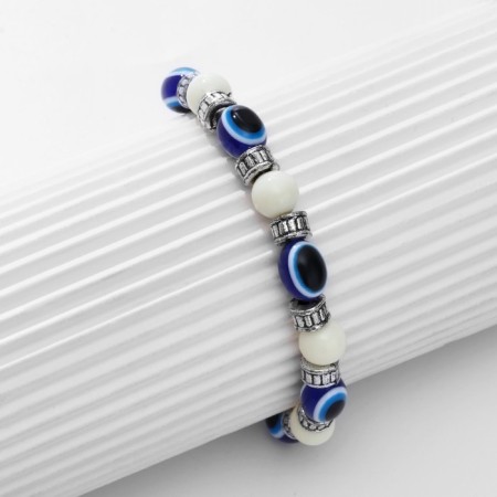 Bracelet-reinforcing "Eye" with beads, color mix, d = 5 cm-2