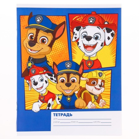 Notebook in a cage 12 sheets, 5 types of mix, cover coated cardboard, puppy patrol-5