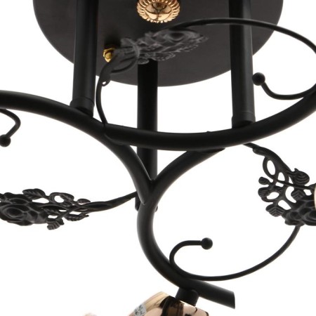 Chandelier 10101/3 3x60W E27, black/amber, 50x50x28 cm-2