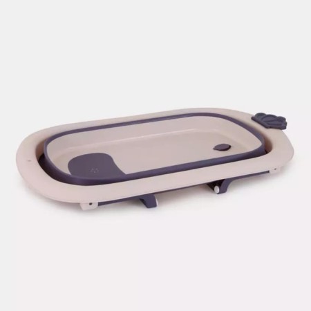 Bath Baby Rant Marlin, with a drain, folding, 85x47 cm, lavender color-2