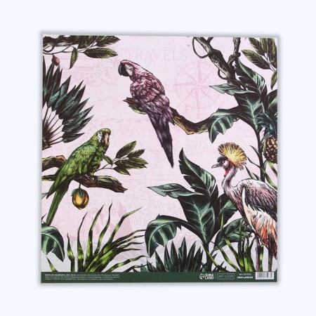 Scrapbooking paper "Bright tropics", 30.5 x 32 cm, 180 g/m²-2
