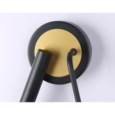 LED LED wall -mounted Ambrella Light, Linetech, FL51652, LED, 10 W, 750LUM, 4200K, Black Color, Gold-6