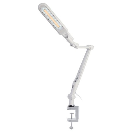 NLED-496-12W-W desktop lamp on a white clamp-5