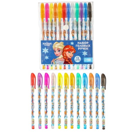 Ballic handle with sparkles, 12 colors, cold heart-6