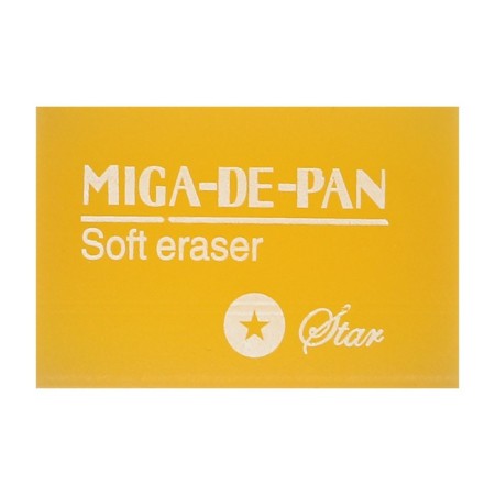 Rectangular "Neon" eraser in a paper holder, mix-1
