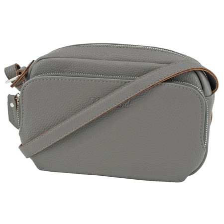 Women's bag B2826-05141, gray color, genuine leather, 20x7x14 cm