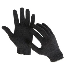 Garden gloves, x/b, knitting grade 10, 5 threads, size 9, without coating, gray