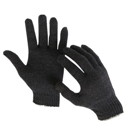 Garden gloves, x/b, knitting grade 10, 5 threads, size 9, without coating, gray