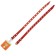 Leather collar on synthetic winterizer, dimensionless, 37 x 1.5 cm, Osh 21-31 cm, red