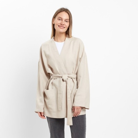 Women's jacket, beige color, size 46