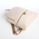 Women's backpack made of artificial leather with lightning, 2 pockets, beige color