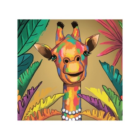 Organizer in a bath on suction cups "Multi -colored giraffe", for storing toys and trifles, size 33x39 cm-1