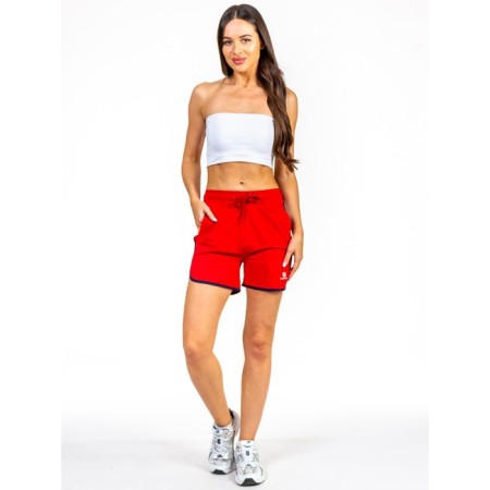 Women's shorts ise, size 48 cm, red color-1