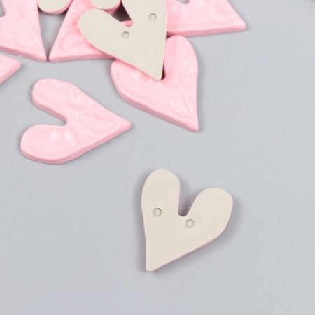 Decor for creativity Plastic "The Heart is Mumbled" pink matte 0.3x2.3x2.9 cm-1