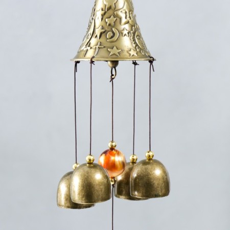 Wind Music Metal "Sun and Month" from the evil eye 5 bells 40 cm-2