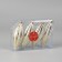 Jewelry decoration "Striped shine" (set 4 pcs) 13.5x4.5 cm, golden-white