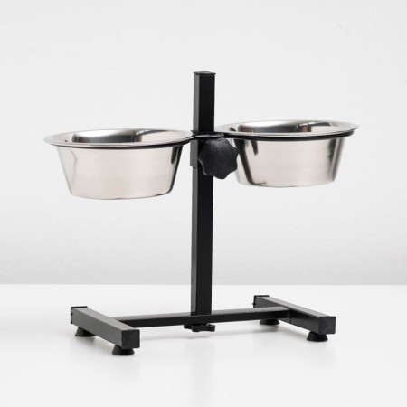 Adjustable stand 30 cm with 2 bowls of 850 ml