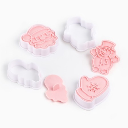 New Year. A set of cookies "in the winter forest", plastic, 4 pcs-3