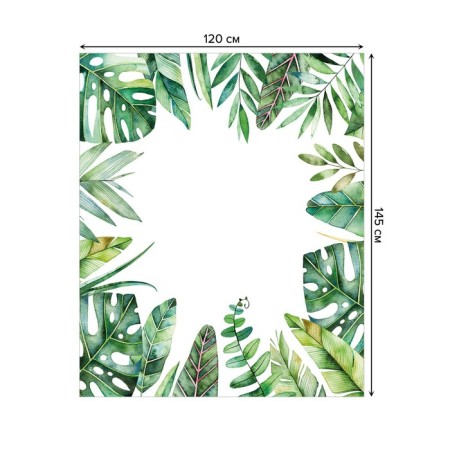 The tablecloth on the table "The tops of the tropics", rectangular, Saten, size 120x145 cm-1