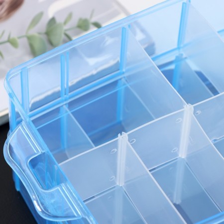 Organizer for storage, 2 tiers, 12 cells, 16 × 15 × 9 cm, color mix-4
